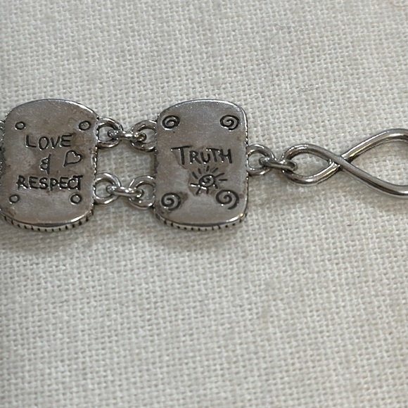 Brighton Vintage Silver Tree of Life Panel Charm Bracelet 7.5” - EUC - Picture 7 of 7